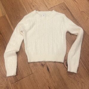 Hippie Rose Juniors' Cream Sweater